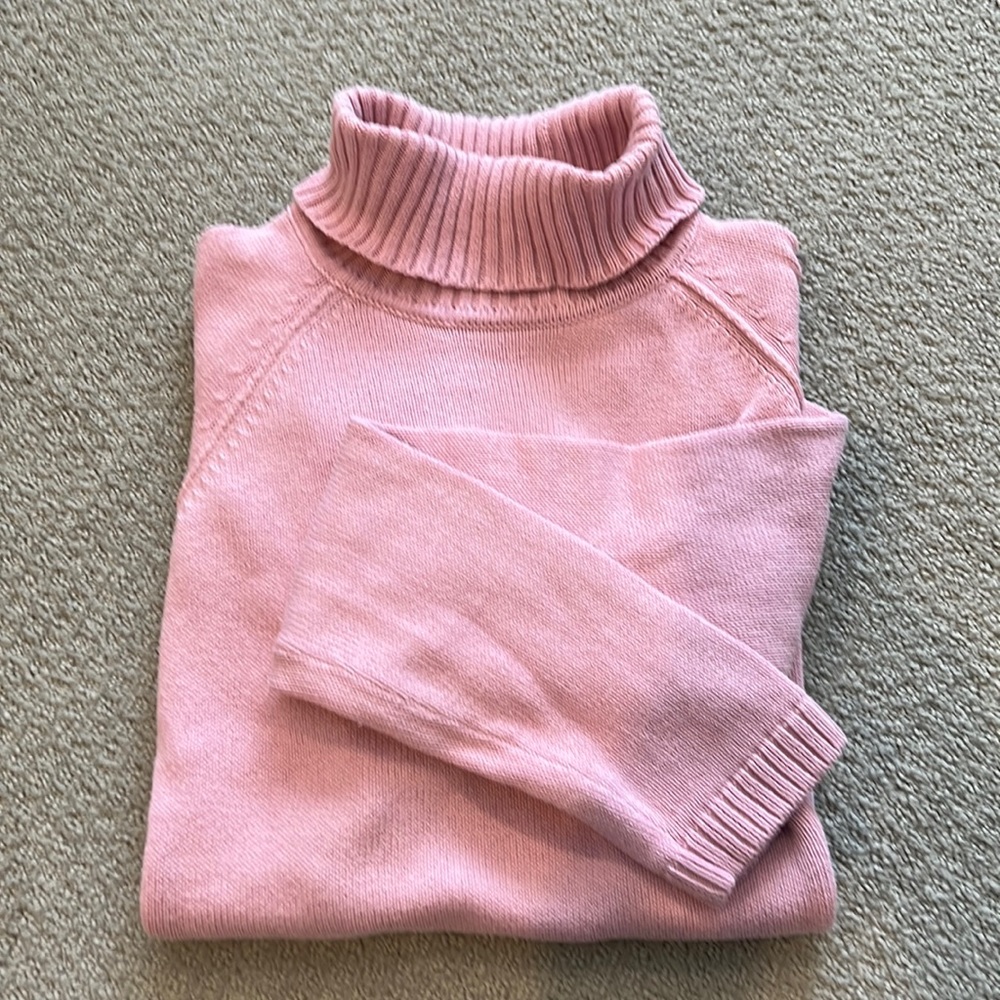 Pink turtleneck sweater size medium